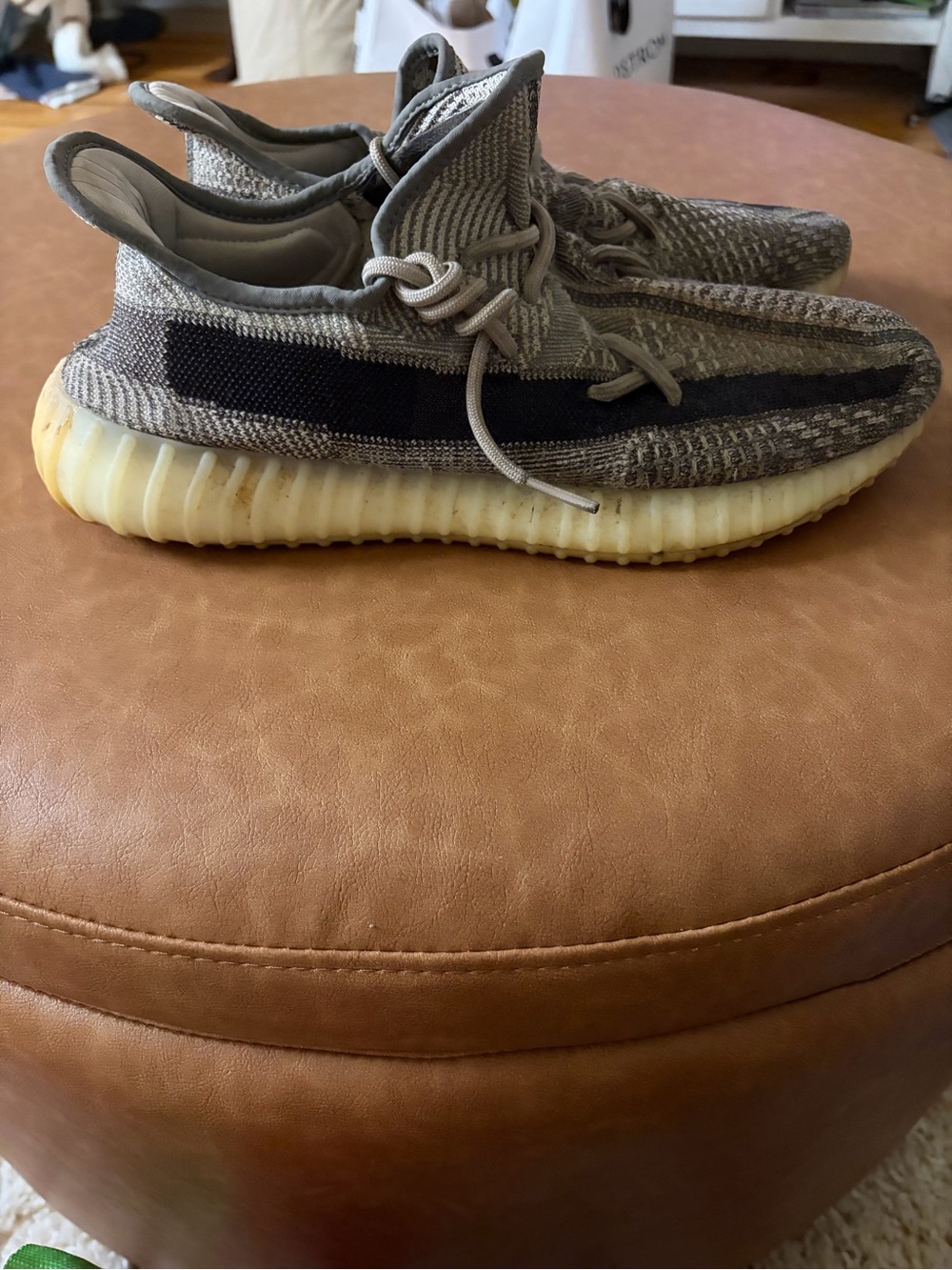 Yeezy Boost 350 V2 Gray and Black Knit Sneakers